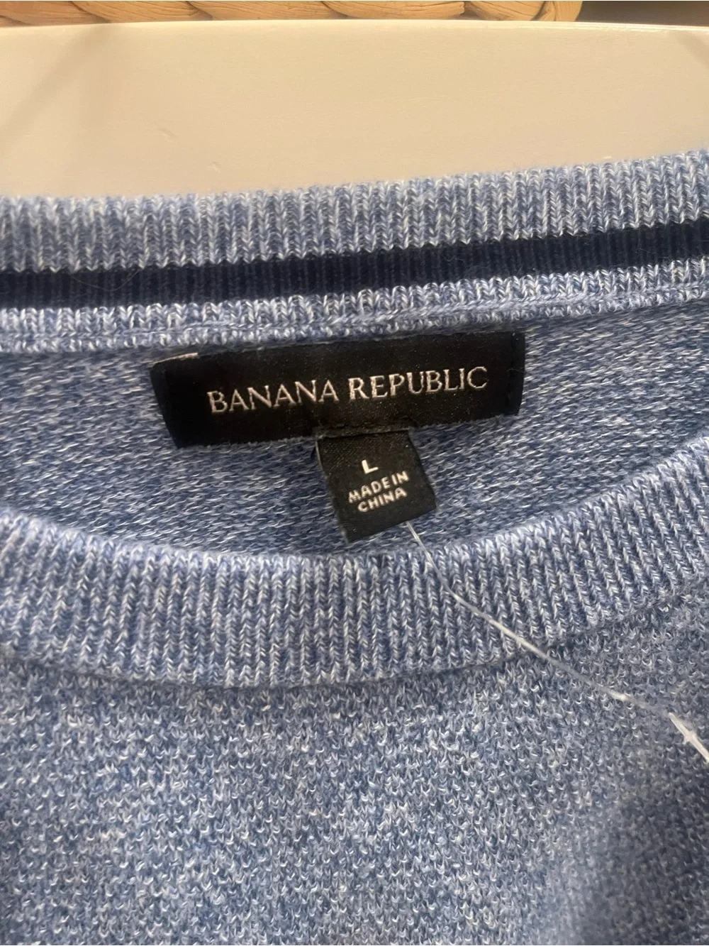 Banana Republic Light Blue Men's Crewneck Sweater